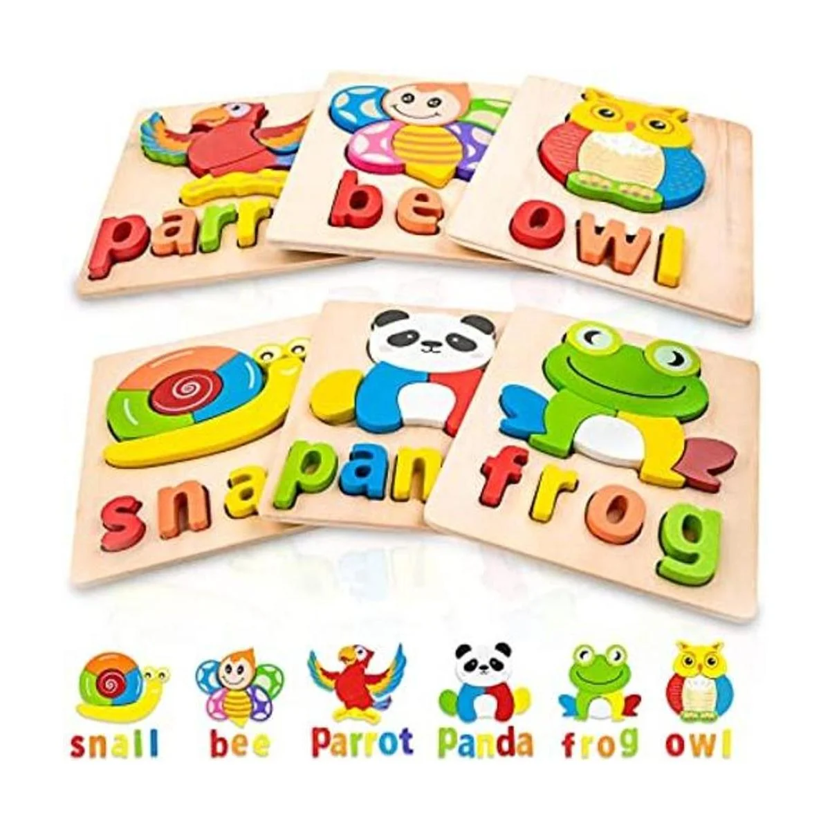 Rompecabezas de madera para niños pequeños 1 2 3 4_1