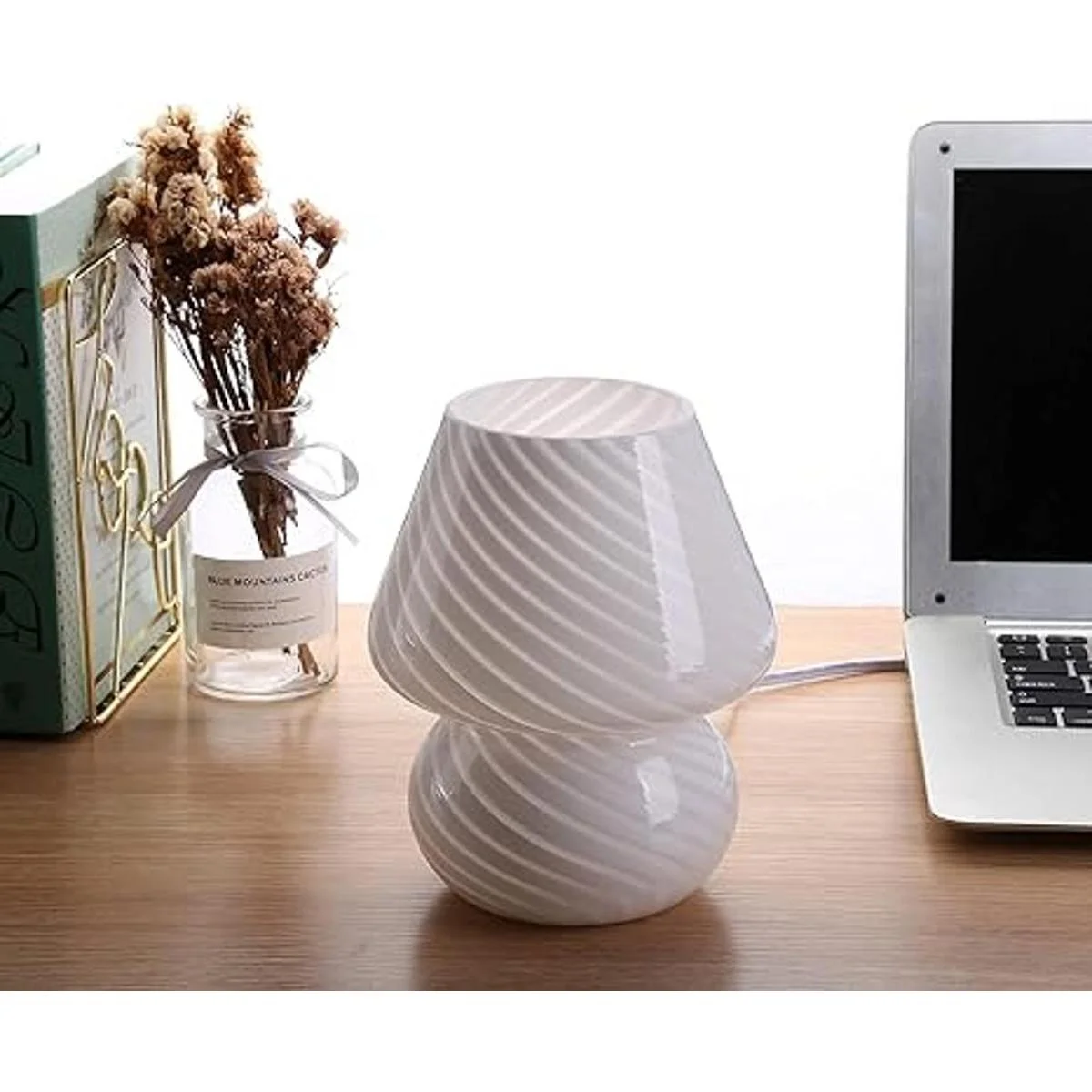 Lámpara de hongo lámparas de noche de cristal_3