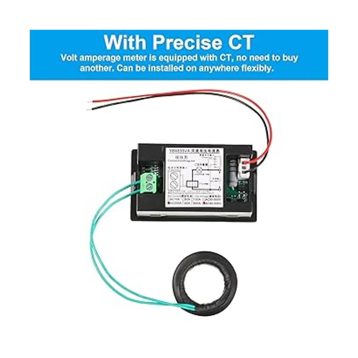 Medidor de voltaje de CA de 500 V 200 A voltímetro de_4