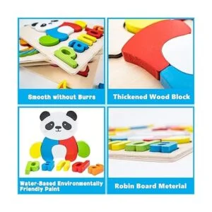 Rompecabezas de madera para niños pequeños 1 2 3 4_4