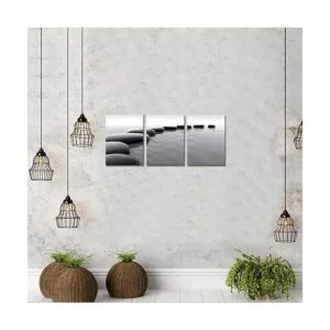 HOMEOART 3 piezas Zen Wall Art baño Spa Room Decor piedra_4