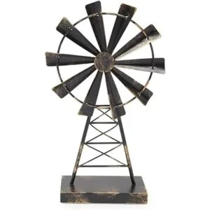 Molino de viento de metal para decoración de granja_5