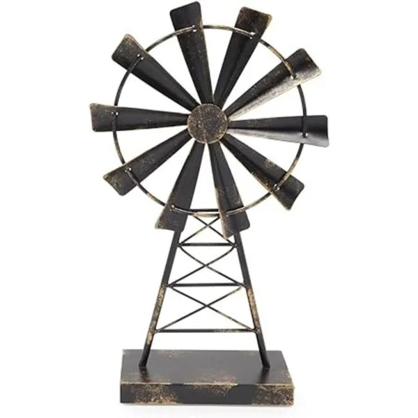 Molino de viento de metal para decoración de granja_5