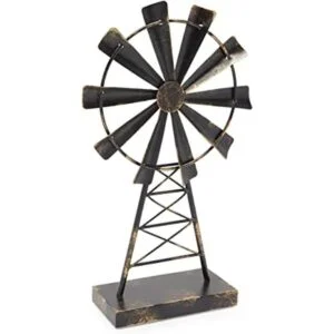 Molino de viento de metal para decoración de granja_1