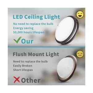 Bilrect Lámpara de techo LED empotrada de 10 pulgadas 18_4