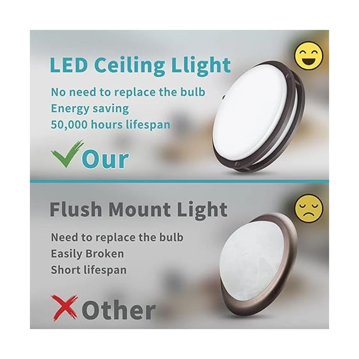 Bilrect Lámpara de techo LED empotrada de 10 pulgadas 18_4