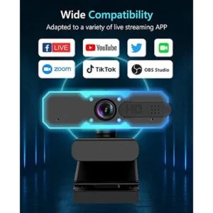 Cámara web 1080P 60FPS cámara de transmisión con_5