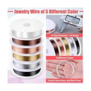 Thrilez Kit de suministros para hacer joyas con alambre de_3