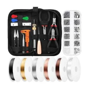 Thrilez Kit de suministros para hacer joyas con alambre de_1