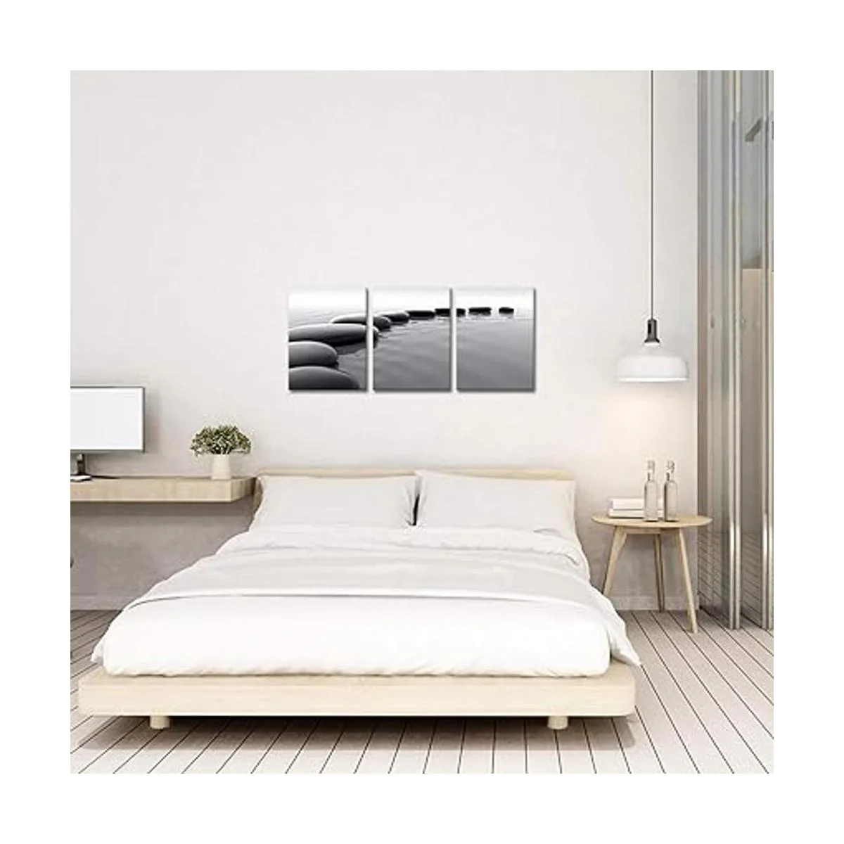 HOMEOART 3 piezas Zen Wall Art baño Spa Room Decor piedra_3