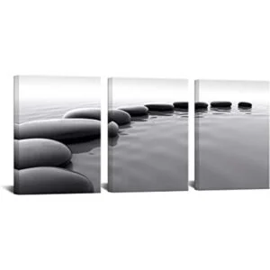 HOMEOART 3 piezas Zen Wall Art baño Spa Room Decor piedra_1