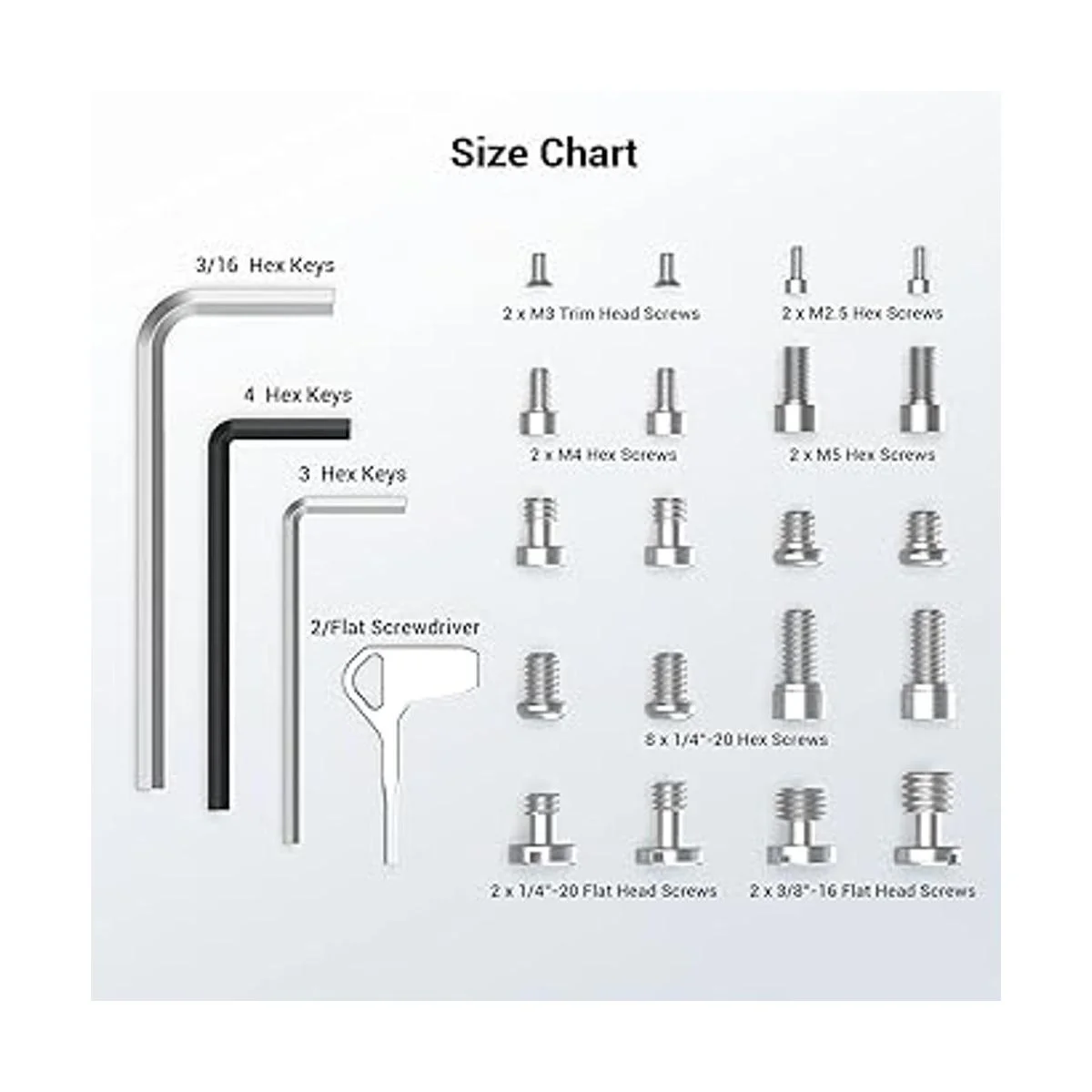 SmallRig 20 tornillos y placa de almacenamiento de llaves_2