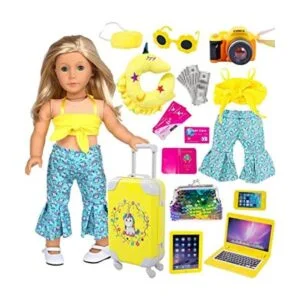 ebuddy Ropa y accesorios para muñecas de 18 pulgadas con_1