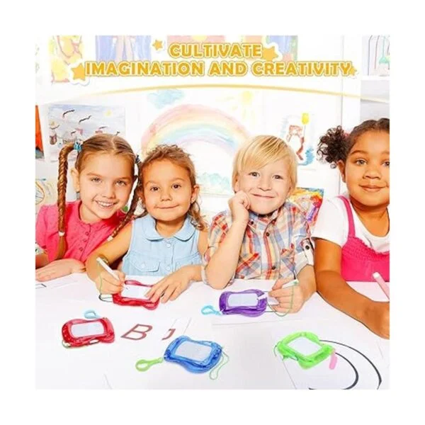 Mini tablero de dibujo magnético de 24 piezas para niños_5