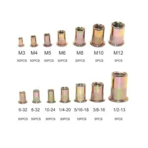 EilxMag Juego de 400 tuercas de remache SAE y métricas de_3