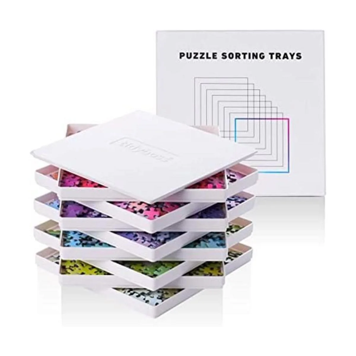 Tidyboss 8 bandejas de clasificación de rompecabezas con_1