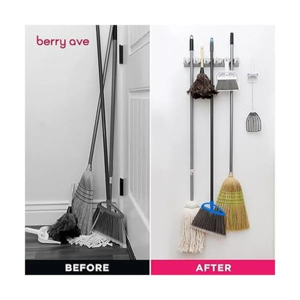 Berry Ave Soporte para escoba rastrillo o trapeador y_5