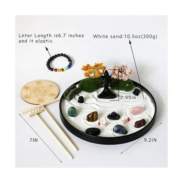 Chakra Stone Yoga Zen Garden Kit de altar de meditación_6