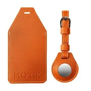 MORIK Secret AirTag Etiqueta de cuero para equipaje_1