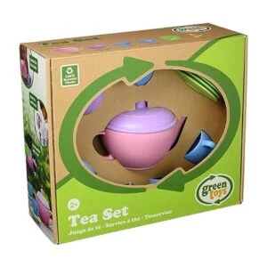 Green Toys Juego de té rosa 4C 17 piezas de simulación_3