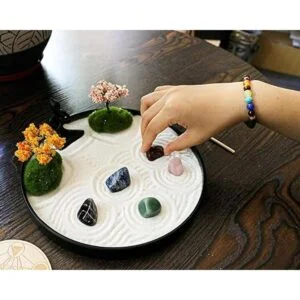 Chakra Stone Yoga Zen Garden Kit de altar de meditación_5