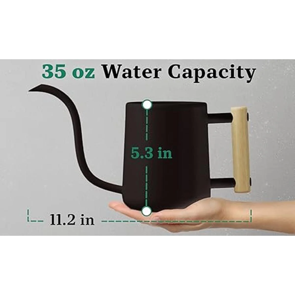 Regadera de interior con boquilla larga regadera negra de_6