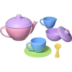Green Toys Juego de té rosa 4C 17 piezas de simulación_2