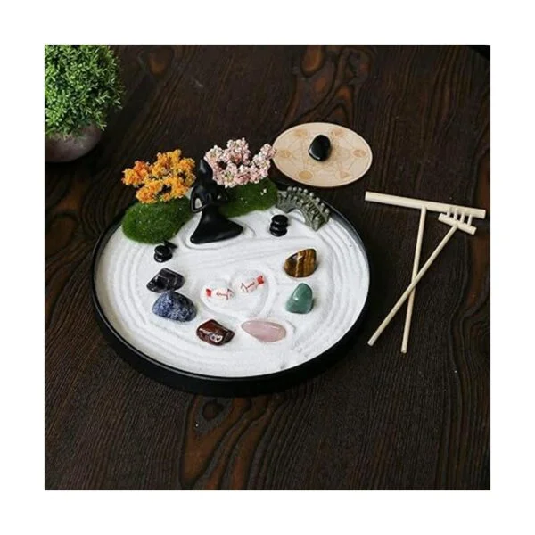 Chakra Stone Yoga Zen Garden Kit de altar de meditación_3