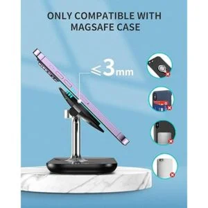 MAKAQI Estación de carga inalámbrica magnética 3 en 1_5