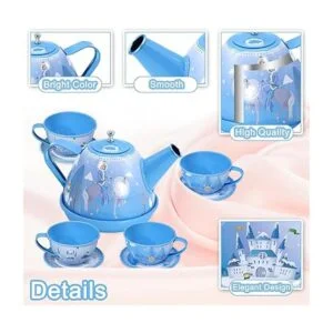 PREWORLD Juego de fiesta de té para niñas pequeñas 46_5