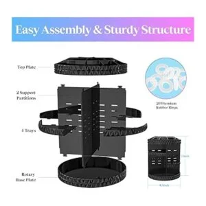 HEMTROY Organizador de maquillaje giratorio de 360_5