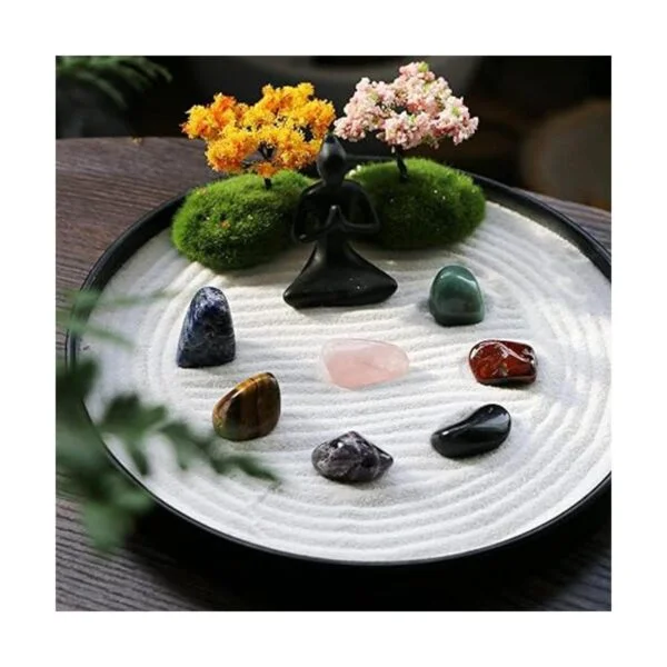 Chakra Stone Yoga Zen Garden Kit de altar de meditación_2