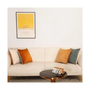 Juego de 4 fundas de almohada a cuadros de 18 x 18_7