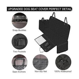 Funda de asiento de coche para perro impermeable_3