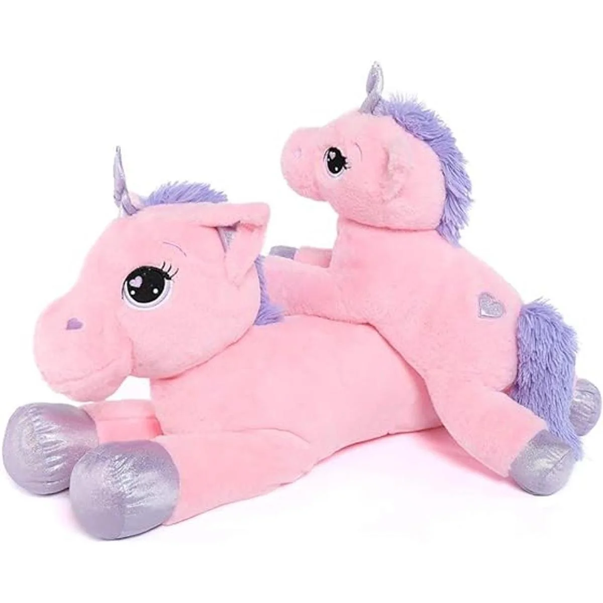 Lanmore Juguetes de peluche de unicornio grande almohada_5