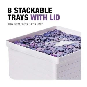 Tidyboss 8 bandejas de clasificación de rompecabezas con_4