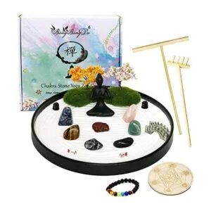 Chakra Stone Yoga Zen Garden Kit de altar de meditación_1