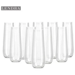 30 flautas de champán de plástico sin tallo vasos_7