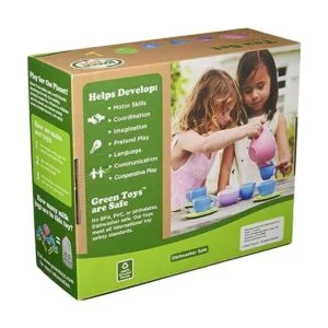 Green Toys Juego de té rosa 4C 17 piezas de simulación_4