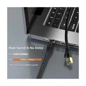 Senetem Cable plano blindado Ethernet Cat 7 RJ45 gigabit_2