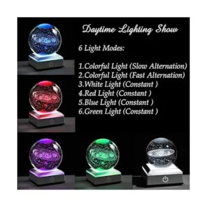 Qianwei Sistema solar 3D Bola de cristal con iluminación_4