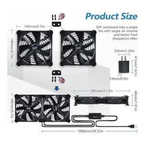 SCCCF Ventilador de control de velocidad USB dual de 5.512_3