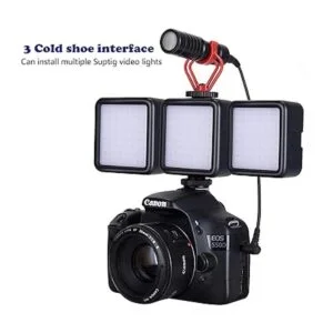 Suptig Mini luz LED de video 2500 mAh 64 regulable de_6