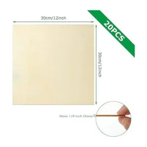 20 hojas de tilo de 12 x 12 pulgadas piezas de madera_2