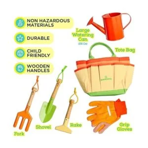 Kinderific Juego de jardinería kit de herramientas para_4