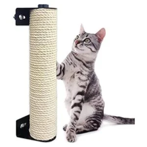 Rascador para gatos montado en jaula para gatos que ahorra_1