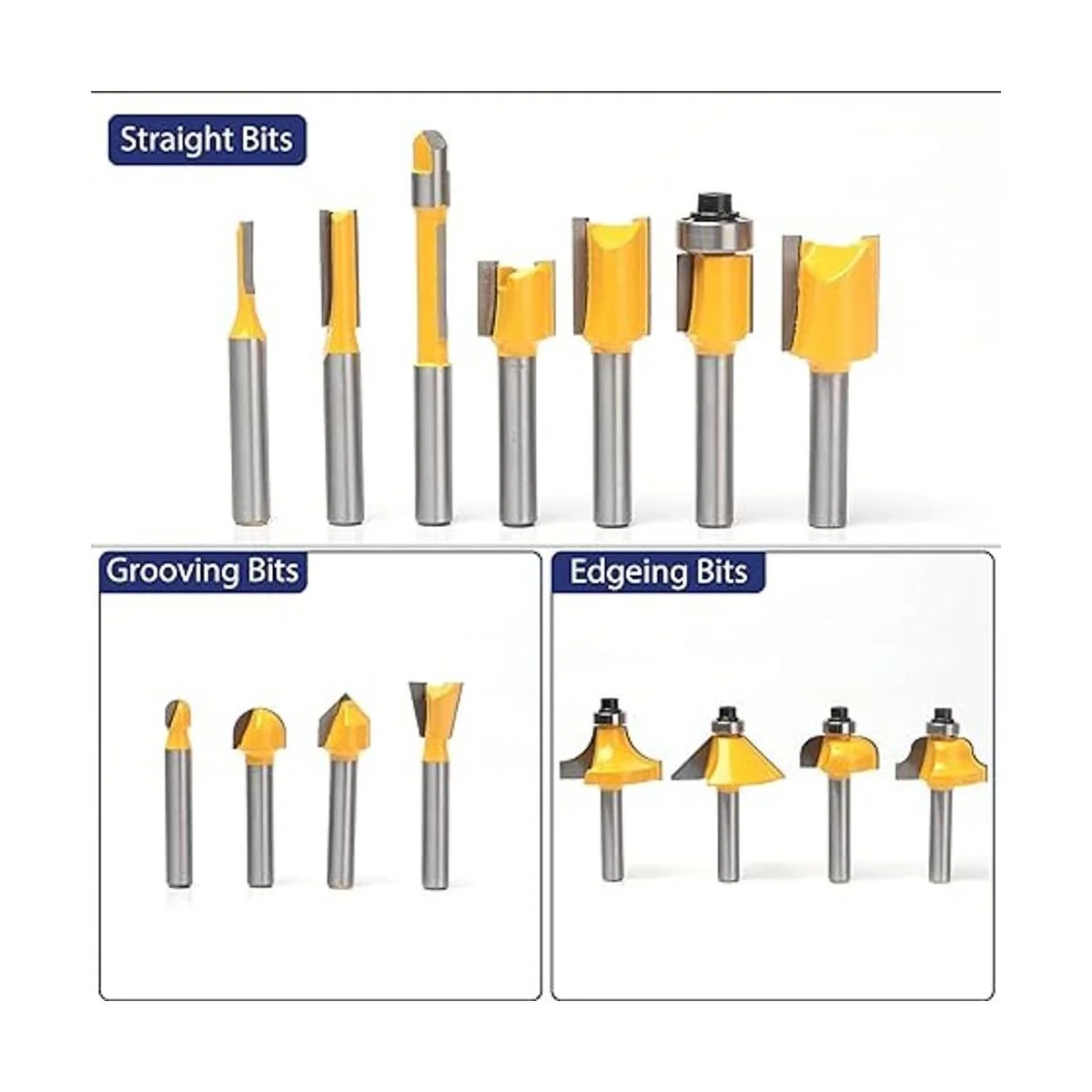 MNA Juego de brocas para router de 15 piezas de 14_2