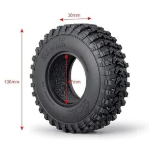RCLIONS 4PCS 1.9inch 4.173 in goma RC neumático neumático_2