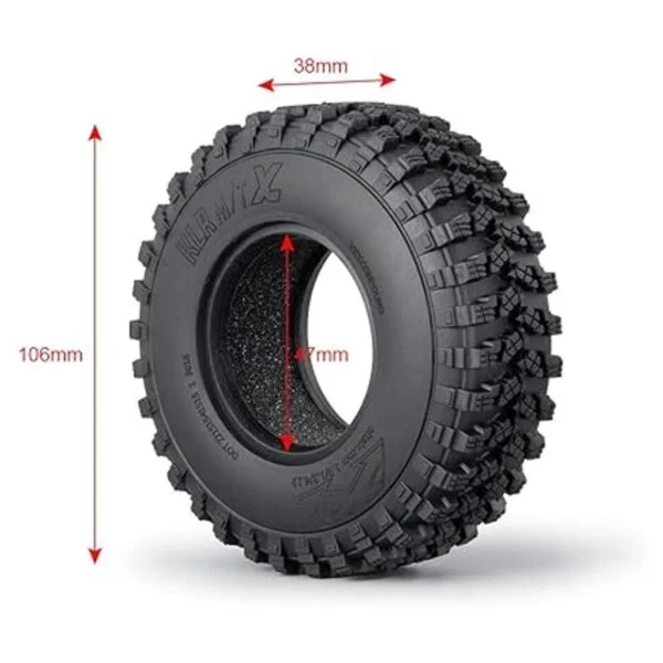 RCLIONS 4PCS 1.9inch 4.173 in goma RC neumático neumático_2