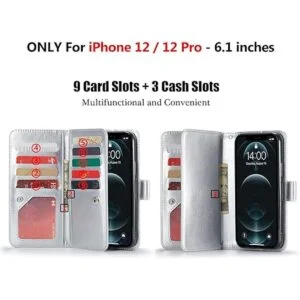 Varikke Funda tipo cartera para iPhone 12 funda para_2